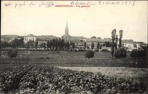 Ak Barbonville Meurthe et Moselle, Vue generale