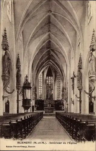 Ak Blamont Meurthe et Moselle, Interieur de l'Eglise