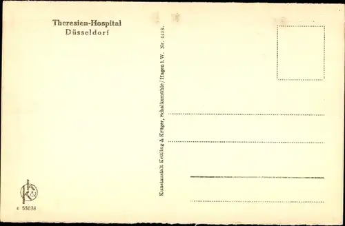 Ak Düsseldorf am Rhein, Theresien Hospital, Badestation Teil II