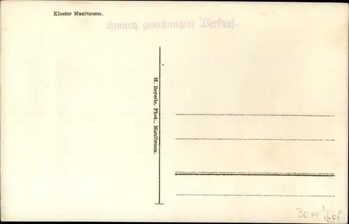 Foto Ak Maulbronn im Schwarzwald, Betstuhl im Kloster