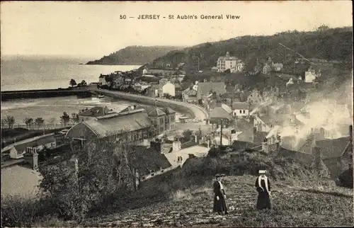 Ak St. Aubin's Jersey Kanalinseln, General view