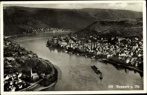 Ak Boppard am Rhein, Fliegeraufnahme