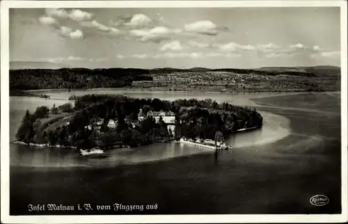 Ak Insel Mainau im Bodensee, Fliegeraufnahme