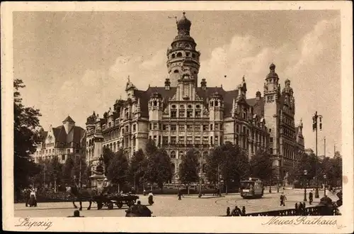 Ak Leipzig in Sachsen, Neues Rathaus