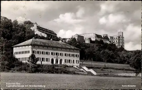 Ak Eichstätt in Oberbayern, Jugendherberge mit Willibaldsburg