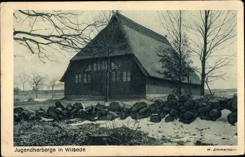 Ak Wilsede Bispingen im Heidekreis, Blick auf Jugendherberge