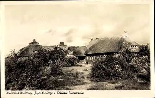 Ak Nordseebad Norderney Ostfriesland, Jugendherberge u. Zeltlager Dünensender