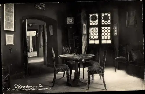 Foto Ak Meersburg Bodensee, Droste Hülshoff, Turmzimmer