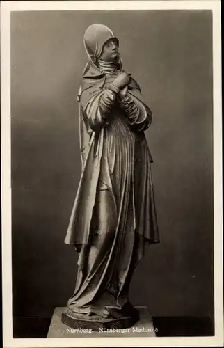 Ak Nürnberg in Mittelfranken, Nürnberger Madonna im Germanischen Museum