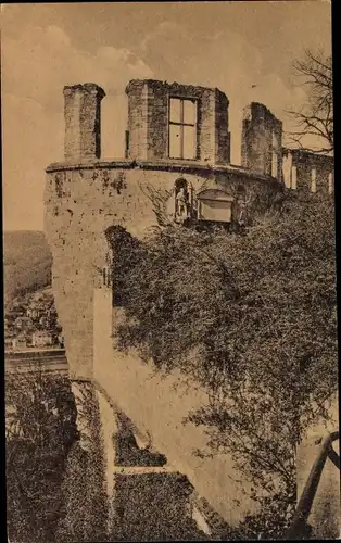 Ak Heidelberg am Neckar, Der dicke Turm am englischen Bau