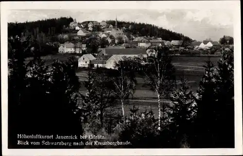Ak Jauernick Buschbach Markersdorf Oberlausitz, Blick vom Schwarzberg nach Kreuzbergbaude