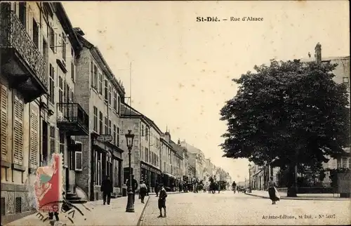 Ak Saint Dié des Vosges, Rue de l'Alsace