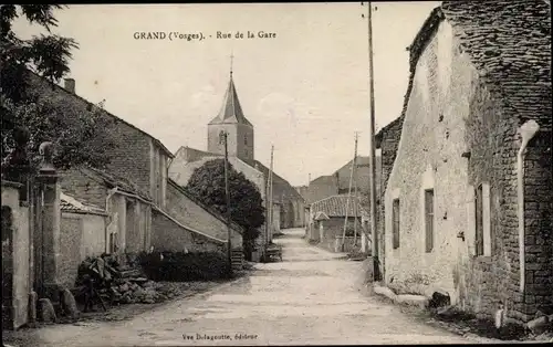 Ak Grand Vosges, Rue de la Gare