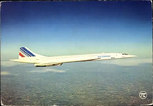 Ak Französisches Passagierflugzeug, Überschallflugzeug Concorde, Air France