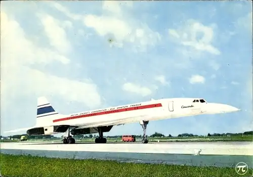 Ak Concorde der British Aircraft Corporation Sud Aviation France, Französisches Passagierflugzeug