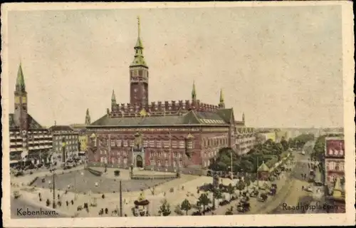 Ak København Kopenhagen Dänemark, Raadhuspladsen