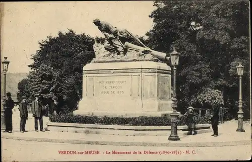 Ak Verdun Meuse, Le Monument de la Defense