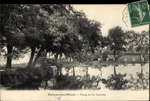 Ak Épinac les Mines Saône et Loire, Etang de La Garenne