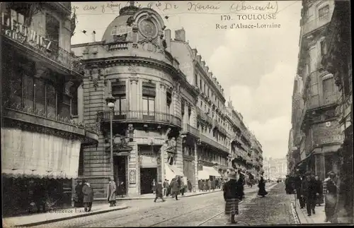 Ak Toulouse Haute Garonne, Rue d'Alsace Lorraine