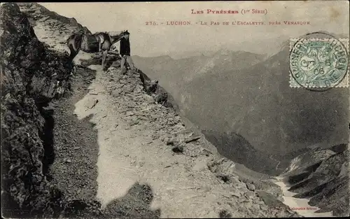 Ak Luchon Haute Garonne, Le Pas de l'Escalette