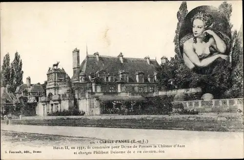 Ak Anet Eure et Loir, Le Chateau