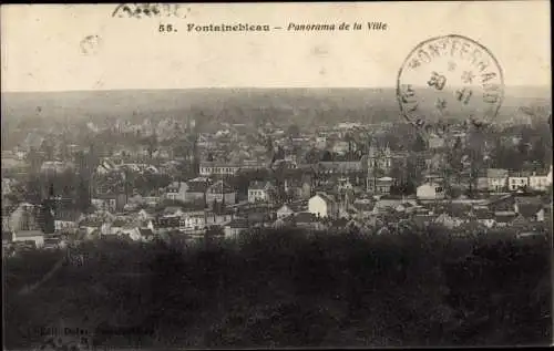 Ak Fontainebleau Seine et Marne, Panorama de la Ville