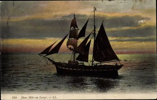 Ak Deux Mats au Large, Segelschiff