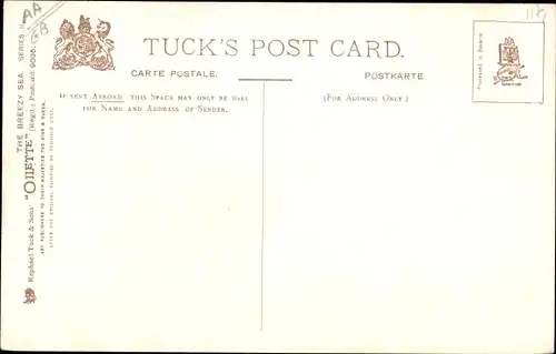 Künstler Ak Waiting for the ferry, Frau wartet auf Fähre