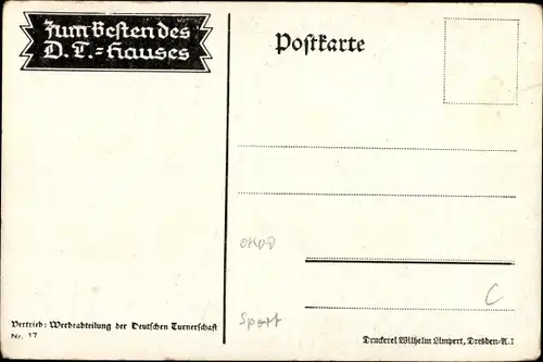 Künstler Ak Amtsberg, Otto, Zugspitze, Deutschlands höchster Berg, Werbeabteilung der Turnerschaft