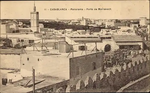 Ak Casablanca Marokko, Panorama, Porte de Marrakech