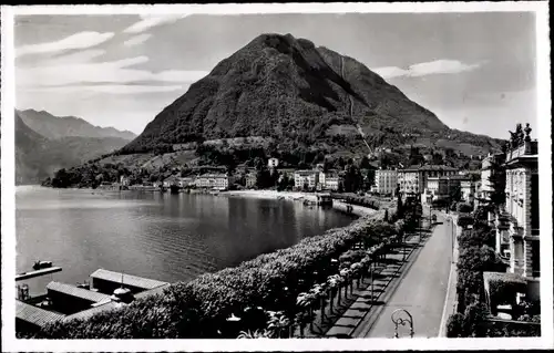 Ak Lugano Kanton Tessin Schweiz, Monte San Salvatore, Promenade
