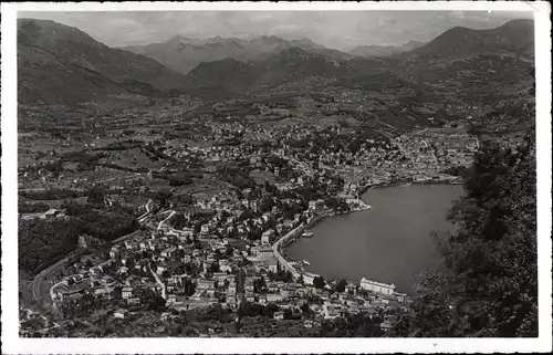 Ak Lugano Kanton Tessin Schweiz, Panorama