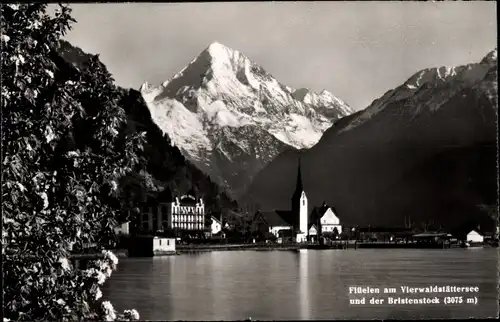 Ak Flüelen Kanton Uri Schweiz, Vierwaldstättersee, Bristenstock