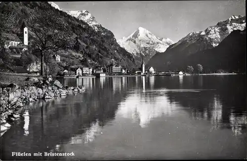 Ak Flüelen Kanton Uri Schweiz, Vierwaldstättersee, Bristenstock