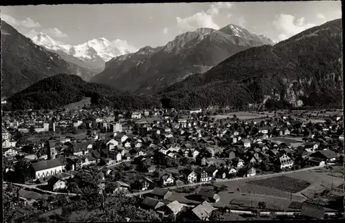 Ak Unterseen Interlaken Kanton Bern Schweiz, Panorama, Mönch, Jungfrau, Salegg
