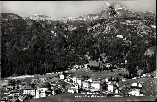 Ak San Bernardino Kanton Graubünden, Panorama verso il Pan di Zucchero