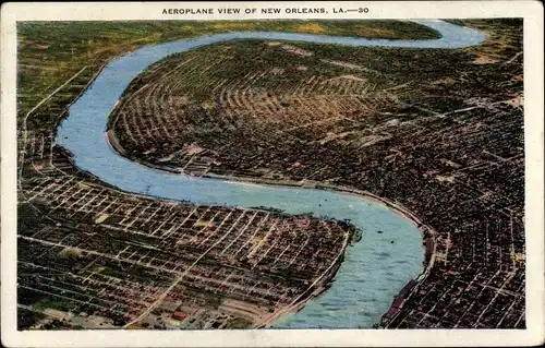 Ak New Orleans Louisiana USA, Aeroplane View, Fliegeraufnahme