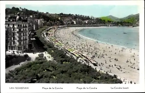 Ak Donostia San Sebastian Baskenland, Playa de la Concha