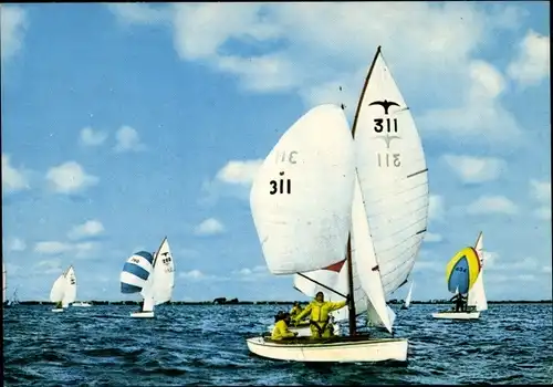 Ak Segelboote auf dem Wasser