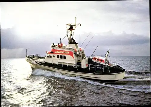 Ak Seenotkreuzer mit Tochterboot der 23 m Klasse, Eiswette, Fritz Behrens, DgzRS