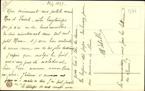 Künstler Ak Segelboote auf dem Meer, Sonnenuntergang