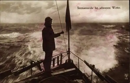 Ak Seemannsruhe bei schwerem Wetter
