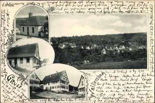 Ak Walkersbach Plüderhausen, Rathaus, Totalansicht