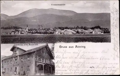 Ak Ainring in Oberbayern, Gasthaus zum Neuwirth, Totalansicht