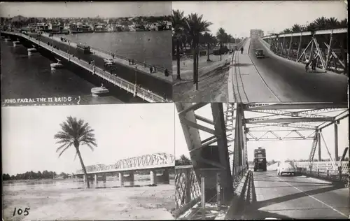 Foto Ak Bagdad Irak, King Faizal II Bridge, Brücke, Stadtansicht