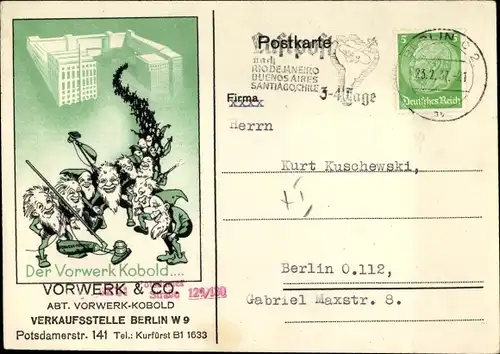 Ak Reklame, Vorwerk & Co. Staubsauger, Zwerge