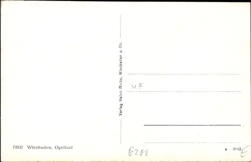 Ak Wiesbaden in Hessen, Opelbad