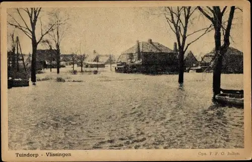 Ak Vlissingen Zeeland Niederlande, Tuindorp, Watersnood