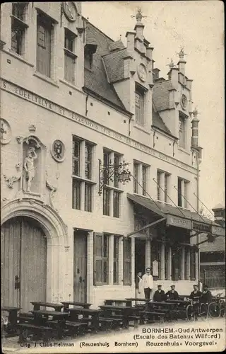 Ak Bornhem Flandern Antwerpen, Reuzenhuis Voorgevel