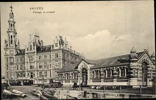 Ak Anvers Antwerpen Flandern, Pilotage et entrepot